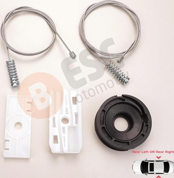 ESC Otomotiv Jaguar XK8/XKR CC İçin Arka Cam Kriko Tamir Takımı - Image 1