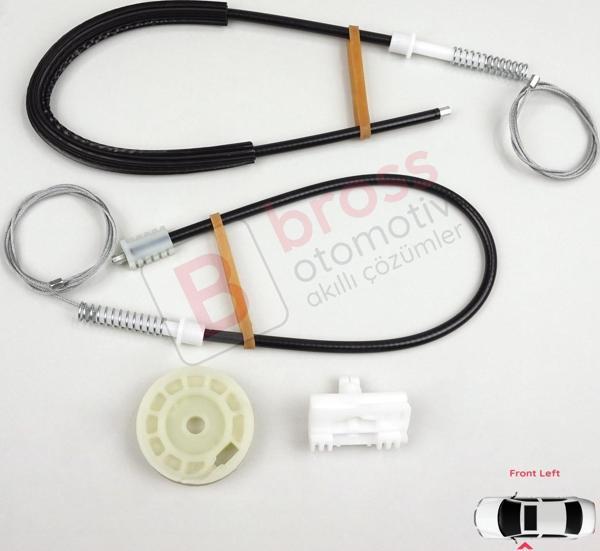 ESC Otomotiv PEUGEOT 106 1 2 İçin Ön Sol Kapı Cam Mekanizması Tamir Seti - Image 1
