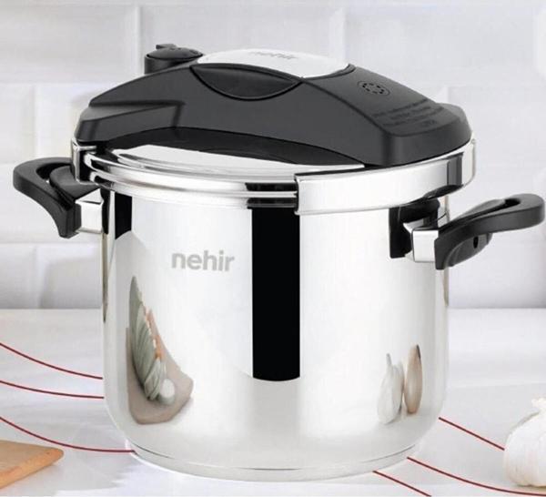 Nehir silver matik 5 lt düdüklü tencere paslanmaz çelik pratik kapaklı - Image 1
