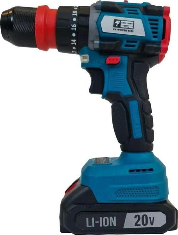 Catpower 1350 Kömürsüz Akülü Vidalama Li-İon 20V 2 Adet 2.0 Ah Akü - Image 1