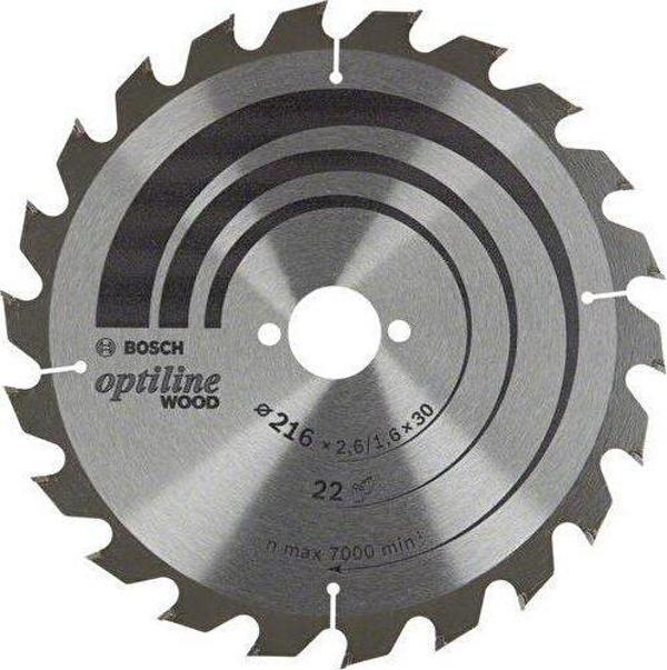 Bosch Optiline Ahşap 216 x 30 mm 22 Diş Daire Testere Bıçağı 2608838410 - Image 1