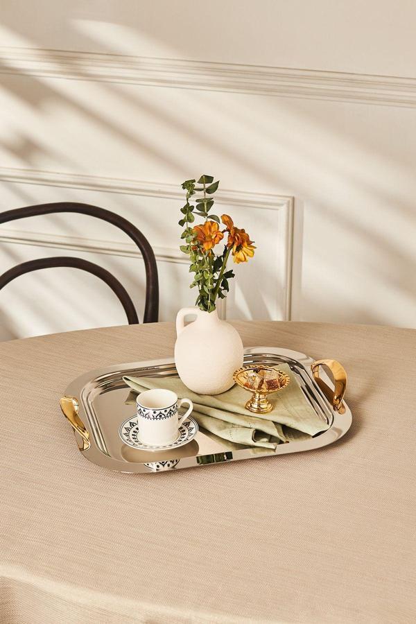 Emsan Rhonda Çay Tepsisi Gold - Image 1