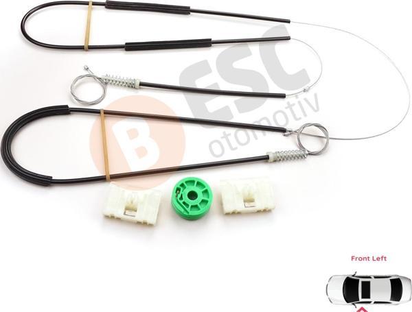 Audi A3 S3 MK1 8L1 1996-2003 2/3 Kapı Hatchback Coupe 8L3837461 İçin Sol Kapı Cam Kriko Tamir Seti - Image 1