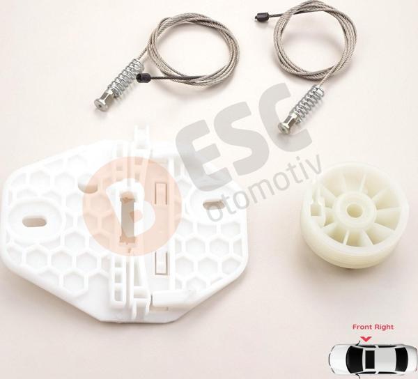 Dacia Logan MK1 2004 12 İçin Sağ Ön Cam Mekanizma Tamir Takımı - Image 1