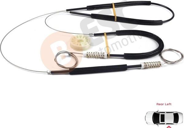 Audi Q7 MK1 4L 4LB 2006-2015 5-Kapı SUV 4L0839461 İçin Elektrikli Arka Sol Cam Kriko Tamir Seti - Image 1