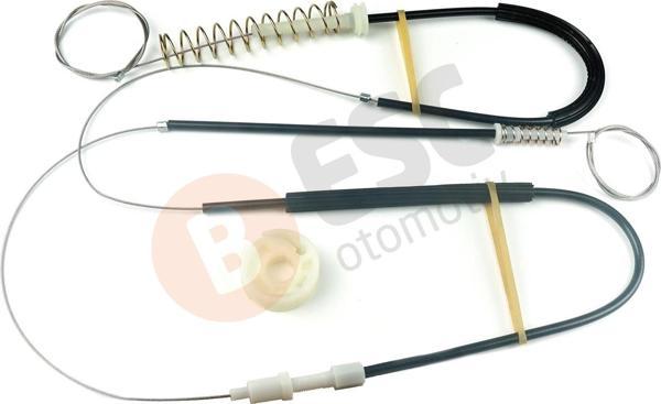 Audi TT MK1 1998-2006 İçin Ön Sol Kapı Cam Mekanizması Tamir Seti - Image 1