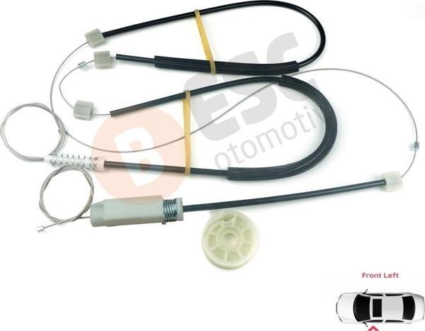 Audi TT Tipi 8J MK2 2006-2014 İçin Ön Sol Elektrikli Cam Kriko İndirme Kaldırma Tamir Seti - Image 1
