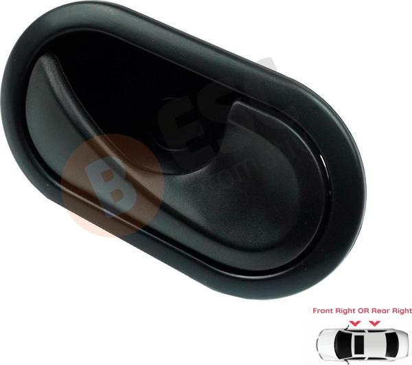 EDP96 Renault Megane MK2 İçin Ön veya Arka Sağ İç Kapı Kolu Siyah 8200028486 - Image 1