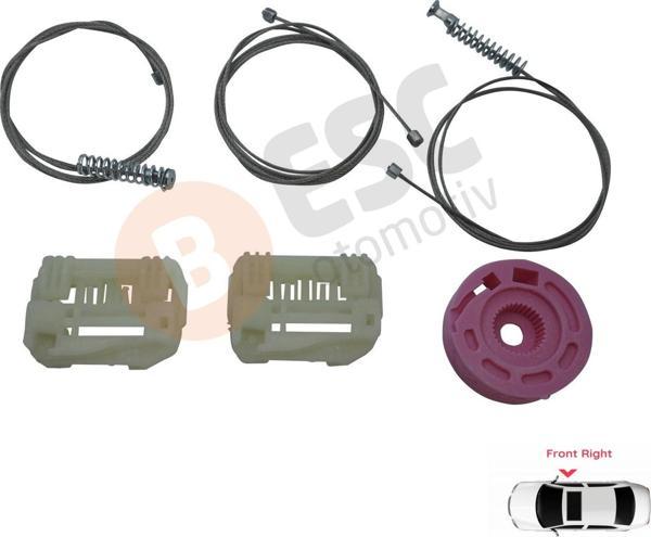 Hyundai i30 MK1 2007-2011 İçin Ön Sağ Cam Kaldırma Mekanizması Takımı - Image 1