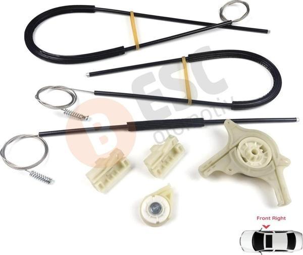 Mercedes Vito Viano Mixto MK2 W639 2003-2010 6397200146 İçin Ön Sağ Kapı Cam Kriko Tamir Seti - Image 1