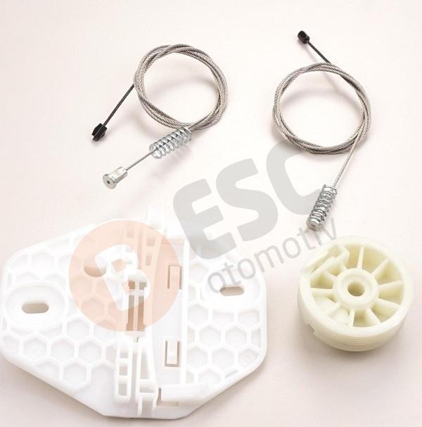 Renault Clio MK2 BB CB Thalia MK1 LB Symbol MK1 8200232508 İçin Sol Arka Cam Kriko Seti - Image 1