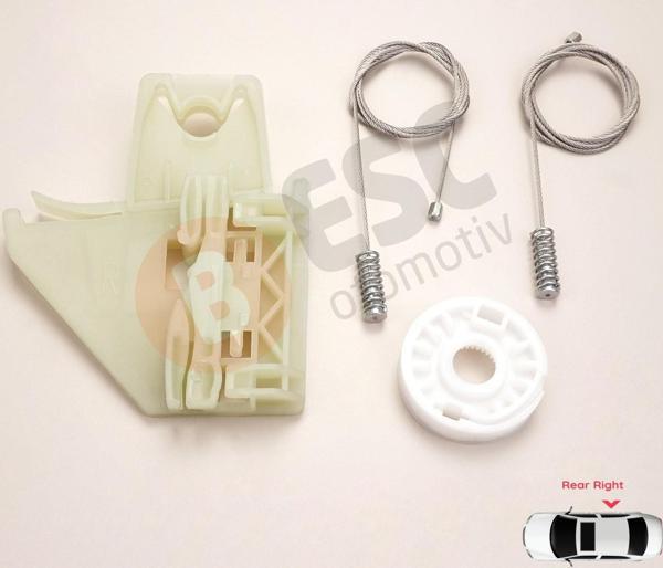 Skoda Octavia MK2 A5 1Z 2004-2013 4/5-Kapı 1Z0839656 İçin Elektrikli Arka Sağ Cam Kriko Tamir Seti - Image 1