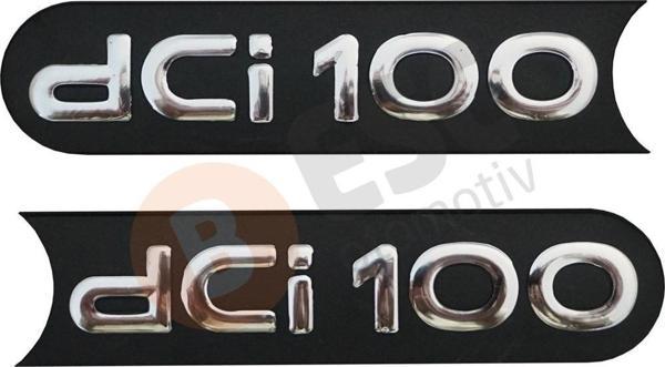 Renault Master İçin 2 Adet Siyah dci100 Monogram Amlemi Yazısı - Image 1