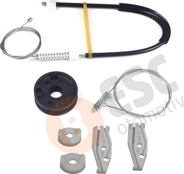 Renault Megane 1 CC 1995-2002 İçin Arka Sağ Cam Kriko Tamir Seti - Image 1
