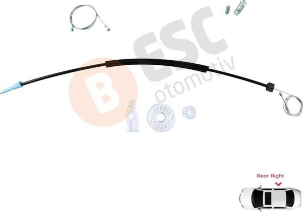 VW New Beetle Cabrio Convertible 2003-2010 1Y0898292 İçin Elektrikli Arka Sağ Cam Kriko Tamir Seti - Image 1