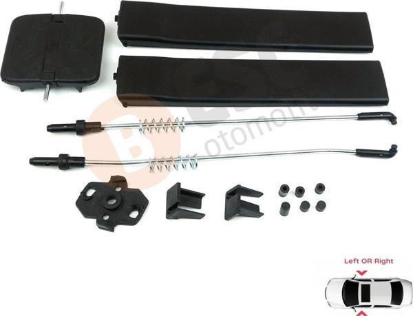 VW T5 İçin Yan Sürgülü Cam Tamir Seti 7H0847781B - Image 1