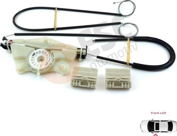 VW Touareg MK1 7L Porsche Cayenne 9PA 955 957 2002-2010 7L0837461 İçin Ön Sol Cam Kriko Tamir Seti - Image 1