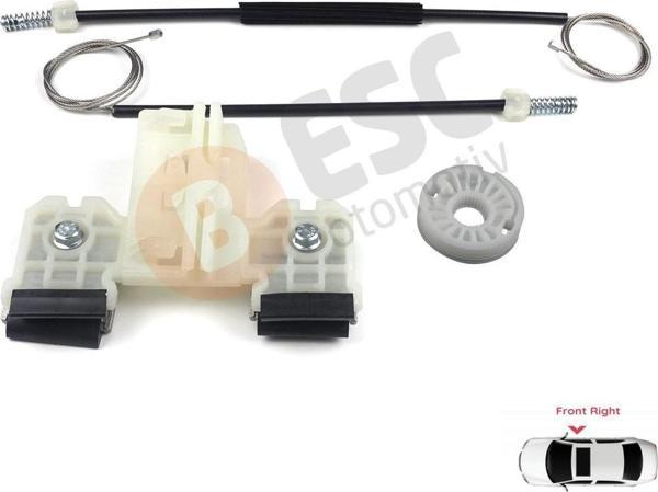 Skoda Fabia 5J MG 08 14 İçin Sağ Ön Cam Mekanizma Tamir Takımı - Image 1