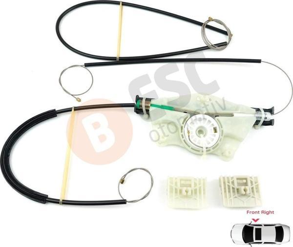 VW Touareg MK1 7L Porsche Cayenne 9PA 955 957 2002-2010 İçin Elektrikli Ön Sağ Cam Kriko Tamir Seti - Image 1