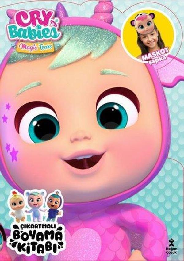 Cry Babies Magic Tears-Çıkartmalı Boyama Kitabı-Maskot Şapka - Doğan Çocuk - Image 1