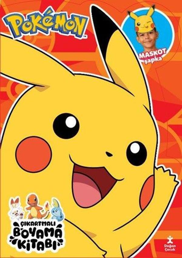 Pokemon - Çıkartmalı Boyama Kitabı - Maskot Şapka - Doğan Çocuk - Image 1