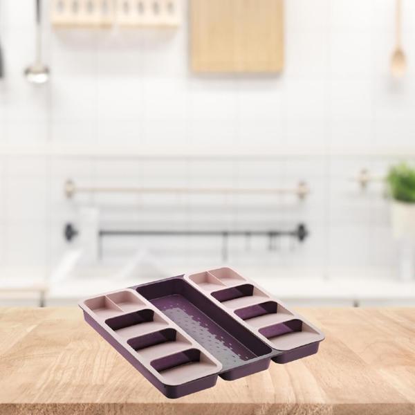 Piev Smart Organizer Kaşıklık 3 Lü  Mor Pudra - Image 1