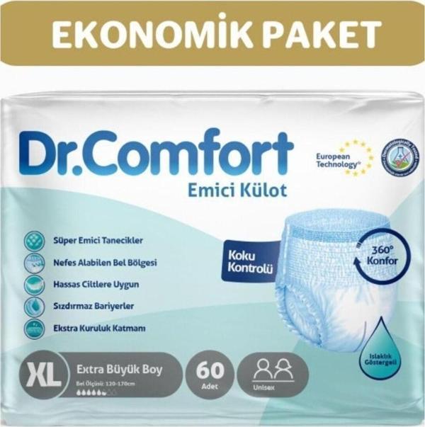 Dr.Comfort Yetişkin Emici Külot Ekstra Large 30'Lu 2 Paket 60 Adet - Image 1