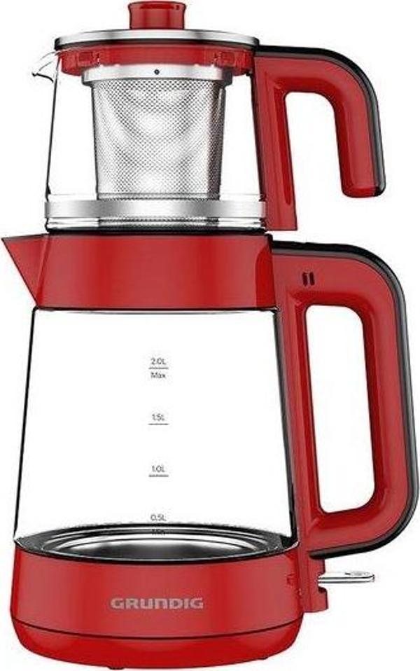 Grundig Cm 4054 K New Line 1900 W Cam Demlikli Çay Makinesi Kırmızı - Image 1