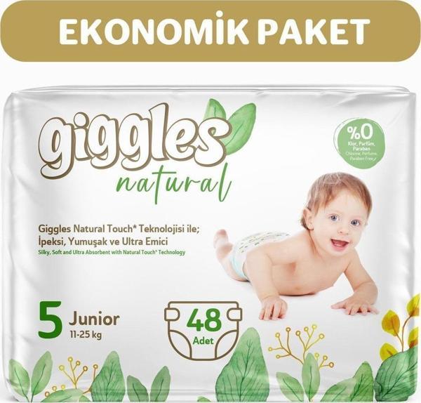 Giggles Natural 5 Numara Junior 2 Paket 48 Adet - Image 1