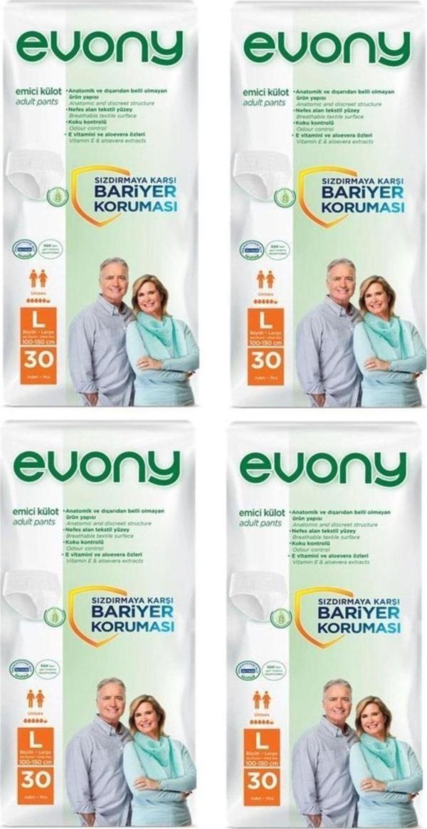 Evony Emici Külot (Large) Hasta Bezi 30*4 120 Adet - Image 1