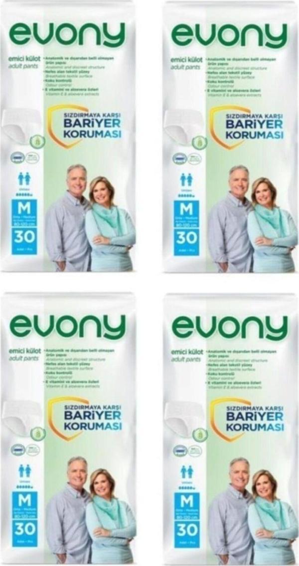 Evony Emici Külot 30'Lu 120 Adet Medium Unisex (4 Paket 1Koli ) - Image 1