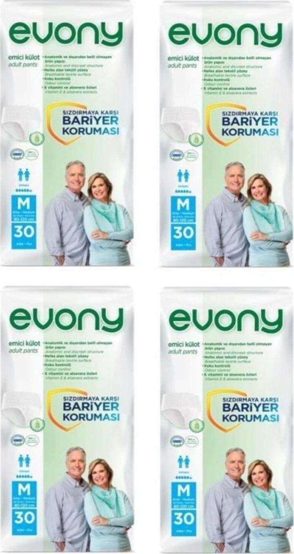Evony Emici Külot Orta Medium 5.5 Damla 30'Lu 4 Paket 120 Adet - Image 1