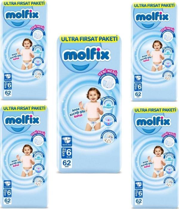 Molfix Bebek Bezi Ultra Fırsat Paketi 6 Numara 310'Lu - Image 1