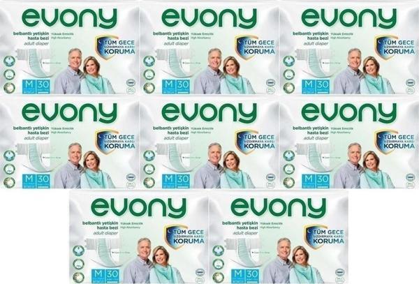 Evony Hasta Bezi Yetişkin Bel Bantlı Tekstil Yüzey M-Orta Boy 240 Adet (8Pk*30) - Image 1