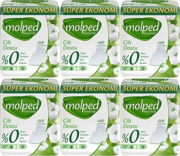 Molped Pure&Soft Hijyenik Ped Süper Ekonomik Paket  Normal 180 Adet - Image 1