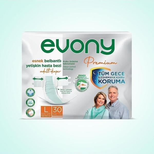 Evony Premium Yetişkin Bezi Large 30 Adet - Image 1