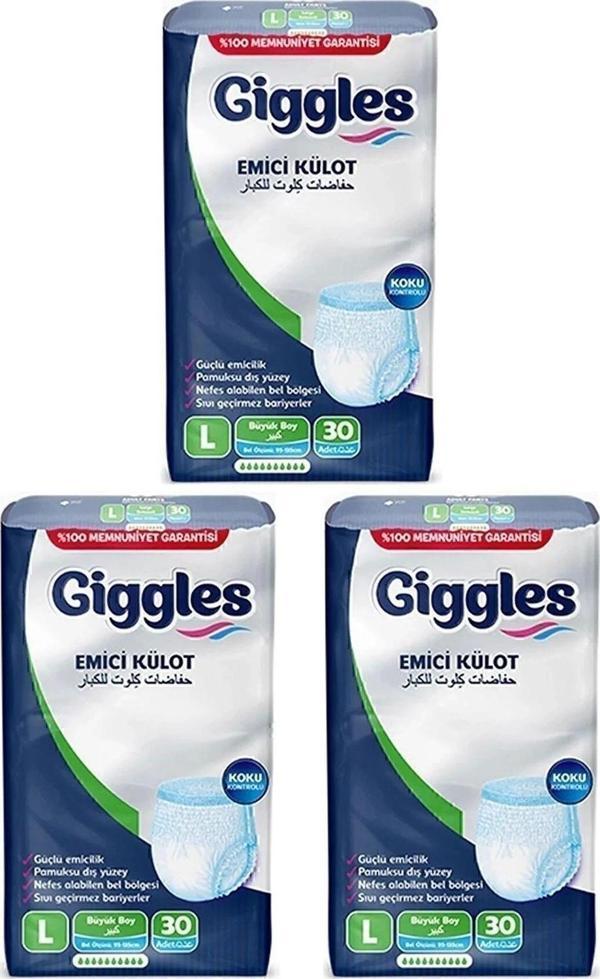 Giggles Külotlu Yetişkin Hasta Bezi Large 90 Adet - Image 1