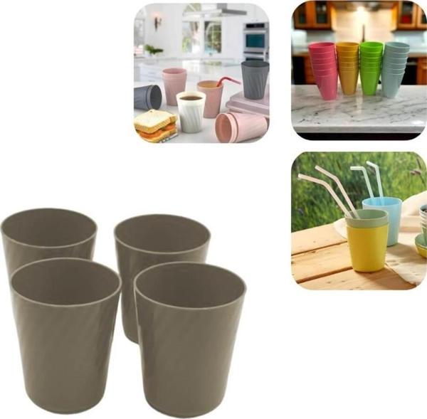 Piev Çok Amaçlı Piknik Kamp Seyahat Bardak 4 Lü Cappuccino - Image 1