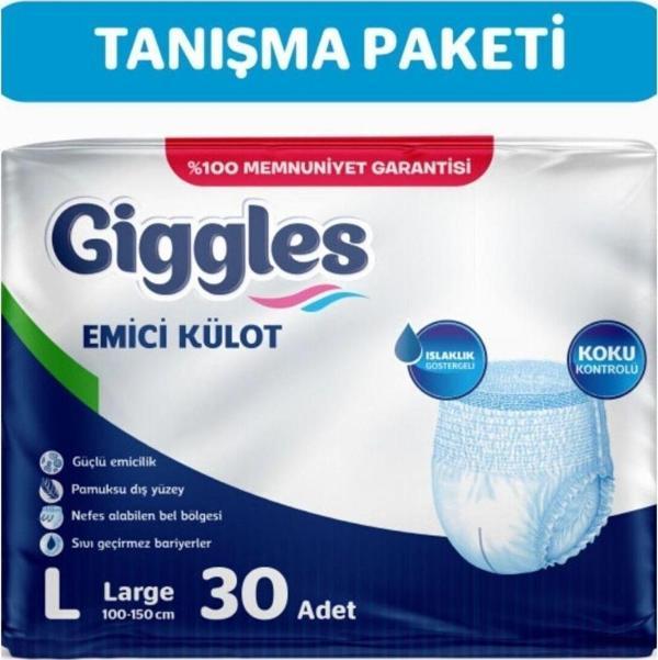 Giggles Yetişkin Emici Külot Large Tanışma Paketi 30'Lu - Image 1