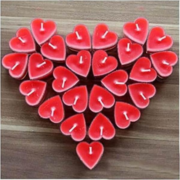 Romantik Kalp Mum 100 Lü - Image 1