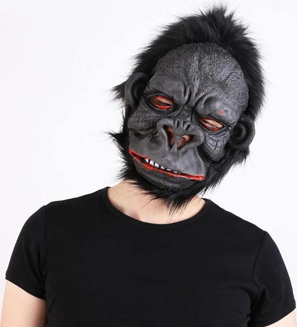 Himarry Lateks Goril Maskesi Maymun Maskesi Et Maskesi Orangutan Siyah Saçlı 1 No - Image 1
