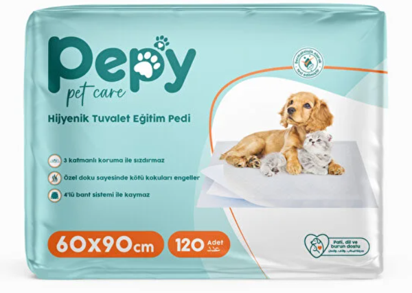 Pepy Pet Care Yatak Koruyucu Evcil Hayvan Çiş Pedi 4 Paket * 120 Adet - Image 1