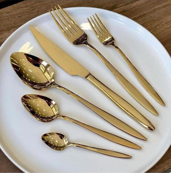 Roy King Ares 36 Parça Gold Çatal Kaşık Bıçak Takımı Rsk001  - Image 1