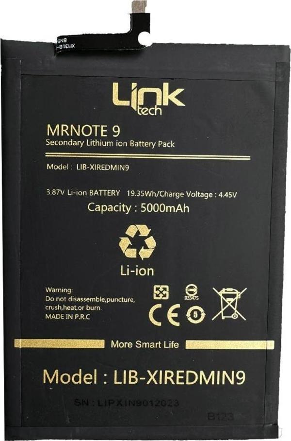 LinkTech Xiaomi Redmi Note 9 Premium Batarya BN54 5000 mAh - Image 1