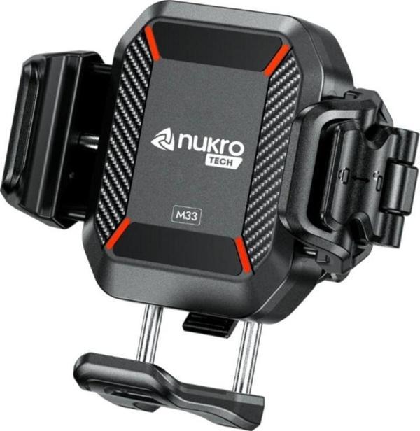 Nukrotech M33 Titreşim Modüllü Motosiklet Telefon Tutucu - Image 1