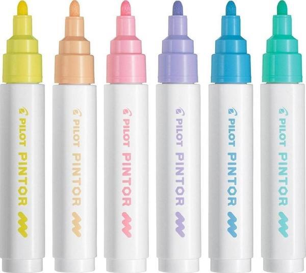 Pilot Pintor M 1.4mm Akrilik Kalem Markör Pastel Renkler / SW-PT-M-S6-Pastel - Image 1