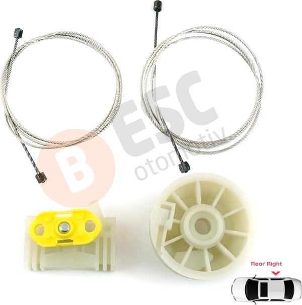 Opel Meriva MK1 A 2003-2010 93362664 İçin Arka Sağ Kapı Cam Kriko Tamir Seti - Image 1