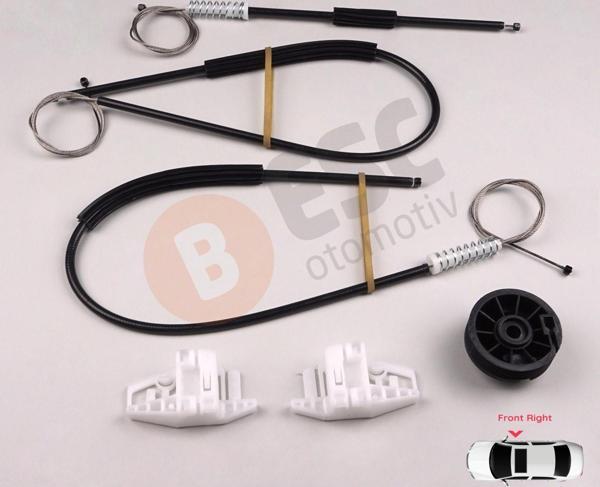 Peugeot 206 206+ 1998-2012 4/5 Kapı 9222E8 9222F8 İçin Elektrikli Ön Sağ Kapı Cam Kriko Tamir Seti - Image 1