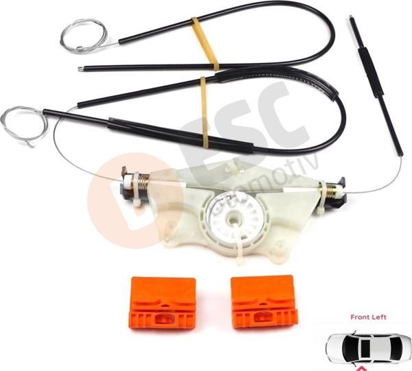 Audi A4 B6 8E2 8E5 B7 8EC 8ED Seat Exeo 3R2 3R5 4/5 Kapı 8E0837461 İçin Ön Sol Cam Kriko Tamir Seti - Image 1