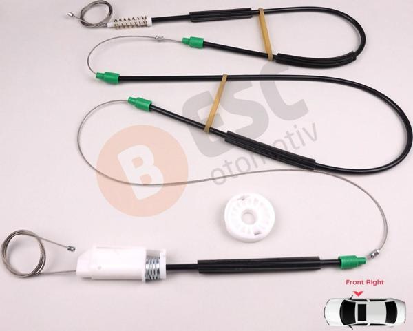 Audi A4 S4 B6 B7 8H7 8HE 2002-2009 2-Kapı Cabrio 8H0837462 İçin Elektrikli Sağ Cam Kriko Tamir Seti - Image 1
